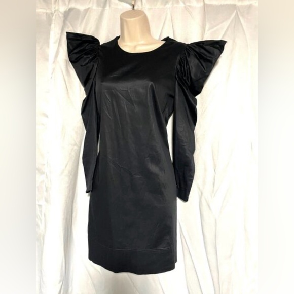 French connection goth dress button back exaggerated sleeve not worn size 10 - Picture 1 of 7